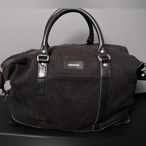 SANDQVIST weekender bag - canvas and leather - Picture 2 of 7